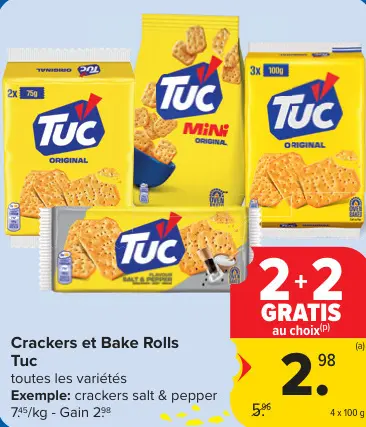 Offre: Crackers et Bake Rolls