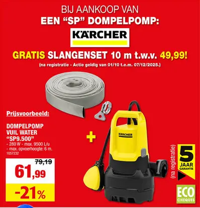 Aanbieding: Karcher SP 9500 dompelpomp 280W vuil water