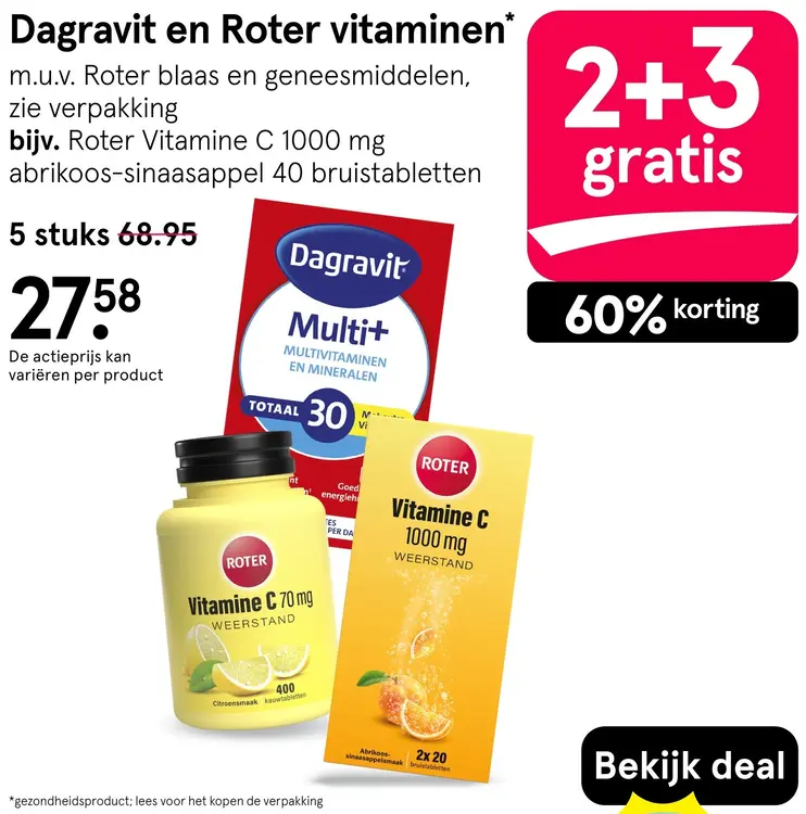 Aanbieding: Dagravit en Roter vitaminen