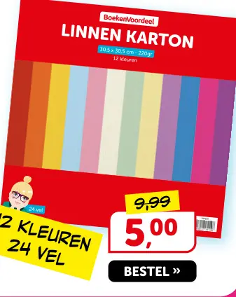 Promotie: Linnen karton