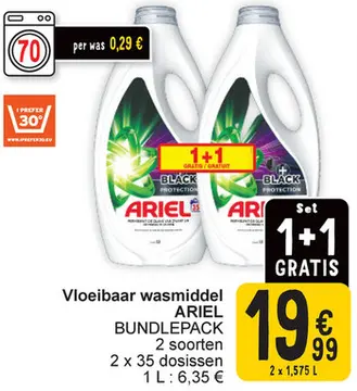 Aanbieding: Vloeibaar wasmiddel ARIEL BUNDLEPACK