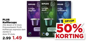 Aanbieding: PLUS Koffiecups