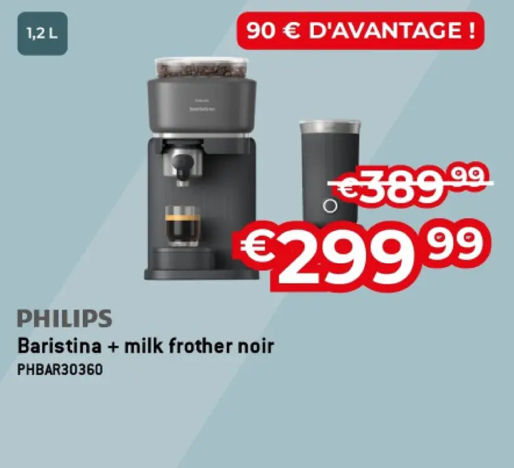 Offre: Baristina + milk frother noir