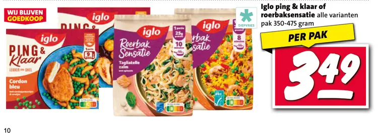 Aanbieding: Iglo ping & klaar of roerbaksensatie