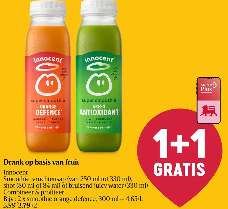 Promotie: Drank op basis van fruit
