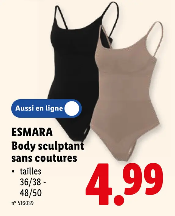Offre: Body sculptant sans coutures