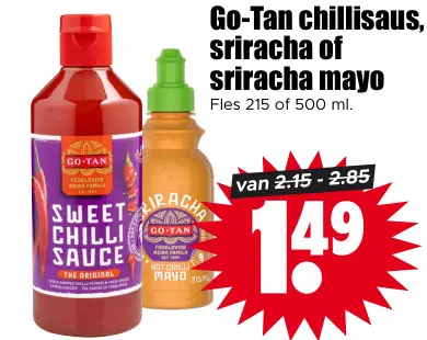 Aanbieding: chillisaus, sriracha of sriracha mayo
