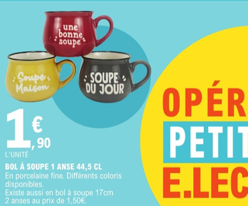 Offre: BOL À SOUPE 1 ANSE 44,5 CL