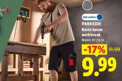 Aanbieding: Korte heren werkbroek