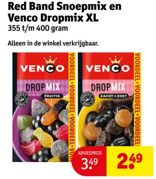 Aanbieding: Red Band Snoepmix en Venco Dropmix XL