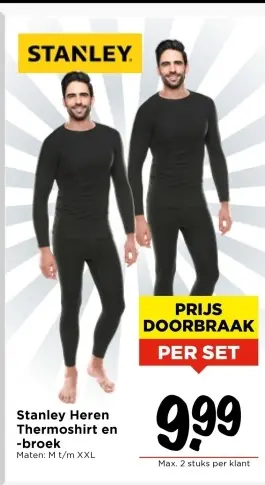 Aanbieding: Stanley Heren Thermoshirt en -broek
