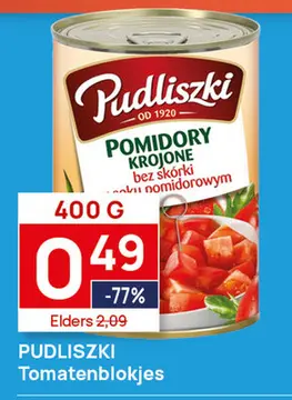 Aanbieding: 3 blikken Pudliszki Tomatenblokjes 400g