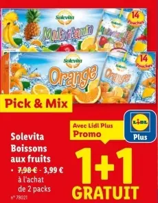 Offre: Boissons aux fruits