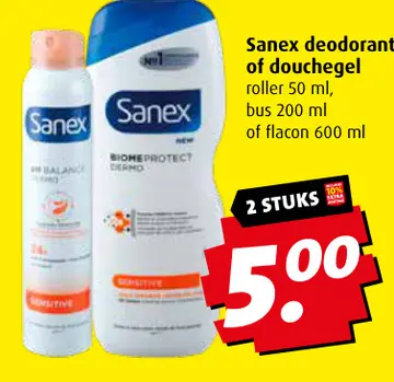 Aanbieding: Sanex deodorant of douchegel
