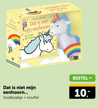 Aanbieding: Dat is niet mijn eenhoorn... Voelboekje + knu