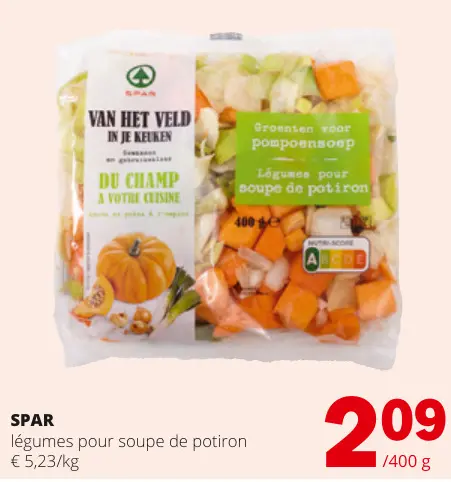 Offre: légumes pour soupe de potiron
