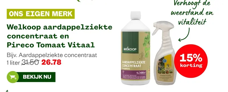 Aanbieding: Welkoop aardappelziekte concentraat en Pireco tomaat Vitaal