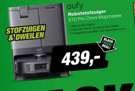 Aanbieding: Eufy X10 Pro Omni Mopmaster Robotstofzuiger