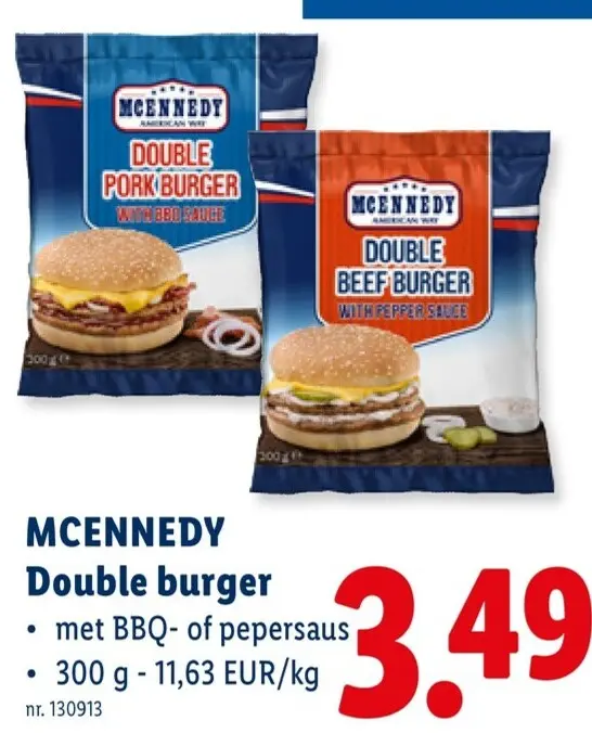 Promotie: Double burger