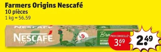 Offre: Farmers Origins Nescafé