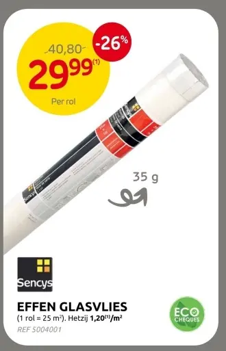 Promotie: Effen glasvlies