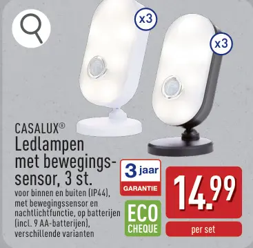 Promotie: Ledlampen met bewegingssensor