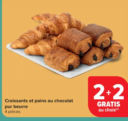 Offre: Croissants et pains au chocolat