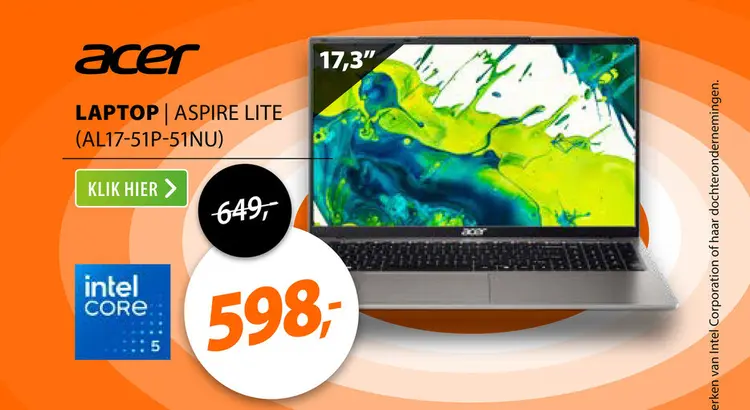 Aanbieding: Acer Aspire Lite (AL17-51P-51NU)