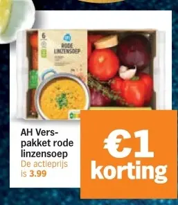 Aanbieding: Verspakket rode linzensoep