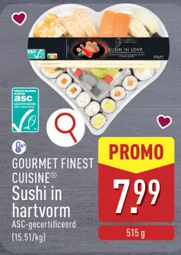 Promotie: Sushi in hartvorm