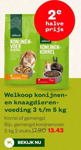 Aanbieding: Konijnen- en knaagdierenvoeding