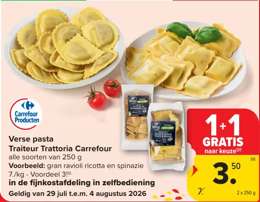Promotie: Verse pasta