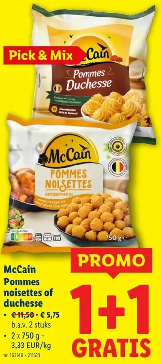 Promotie: Pommes noisettes of duchesse