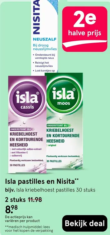 Aanbieding: Isla pastilles en Nisita