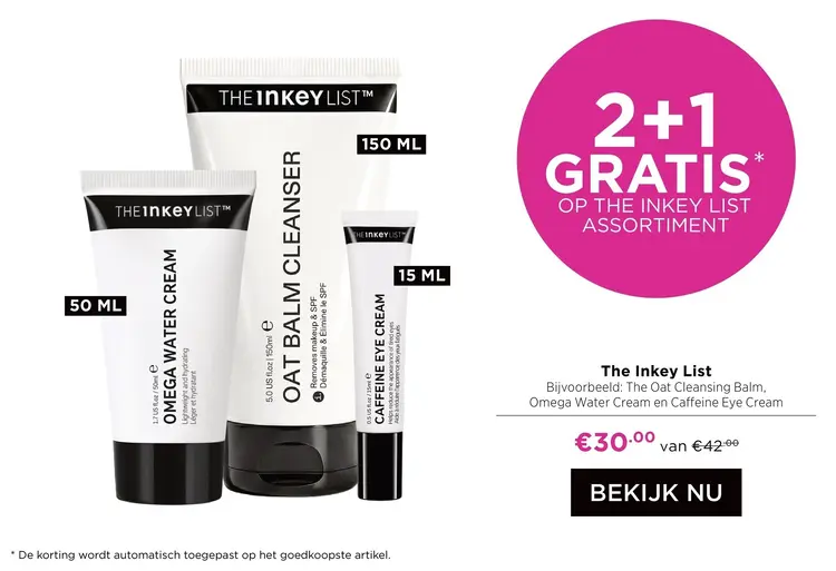 Aanbieding: The Inkey List - Oat Cleansing Balm, Omega Wa