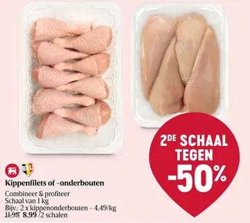 Aanbieding: Kippenfilets of -onderbouten