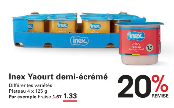 Offre: Yaourt demi-écrémé