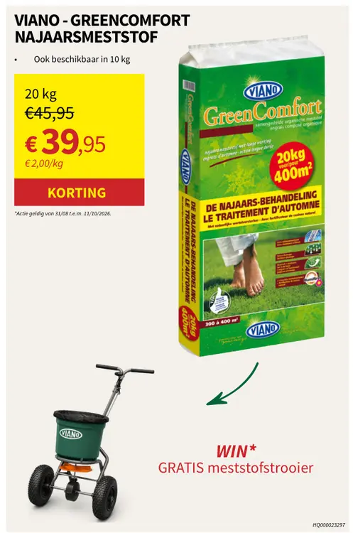 Promotie: Viano Greencomfort Najaarsmeststof