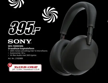 Promotie: WH-1000XM6 Draadloze koptelefoon