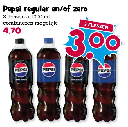 Aanbieding: Pepsi regular en/of zero
