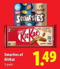 Aanbieding: Smarties of KitKat