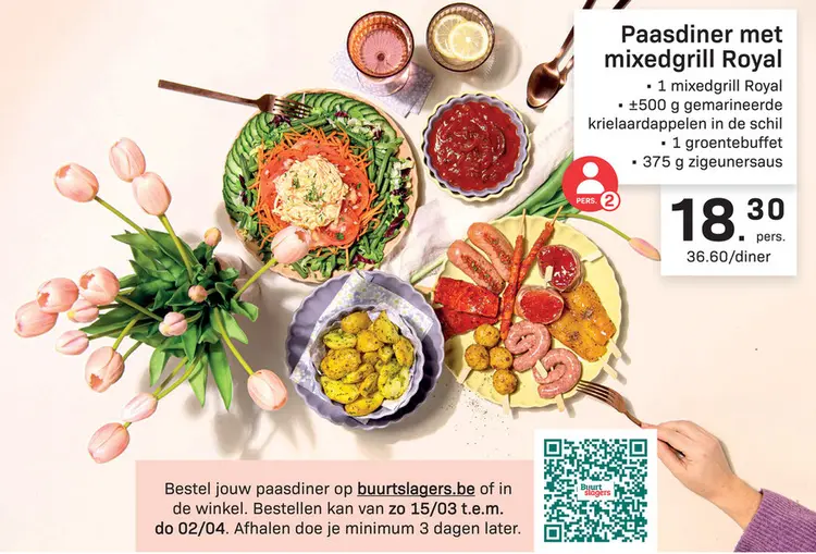 Promotie: Paasdiner met mixedgrill Royal
