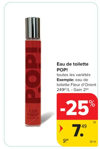 Offre: Eau de toilette POP!