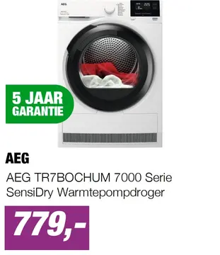 Aanbieding: AEG TR7BOCHUM 7000 Serie SensiDry Warmtepompdroger