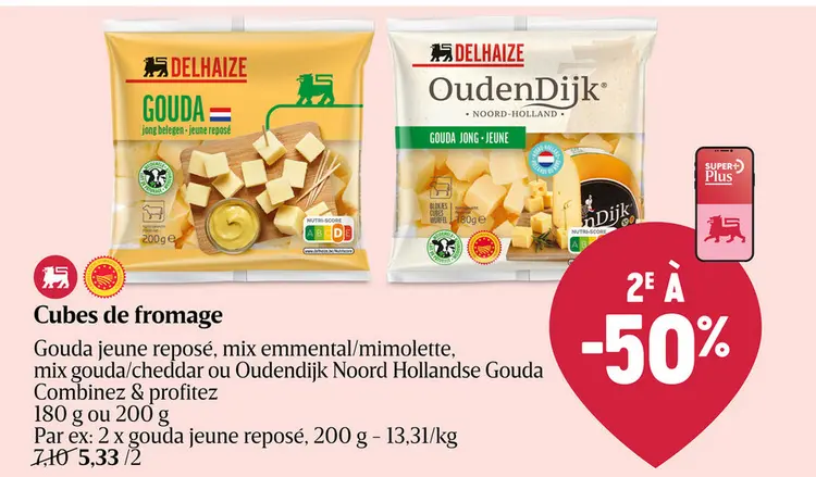 Offre: Cubes de fromage