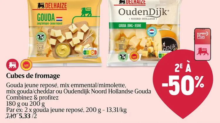 Offre: Cubes de fromage