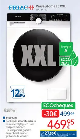 Promotie: Wasautomaat XXL