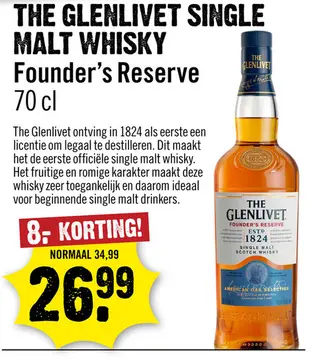 Aanbieding: The Glenlivet Single Malt Whisky Founder's Reserve