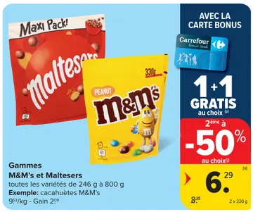 Offre: Gammes M&M's et Maltesers