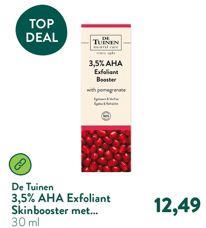 Aanbieding: 3,5% AHA Exfoliant Skinbooster met granaatappel